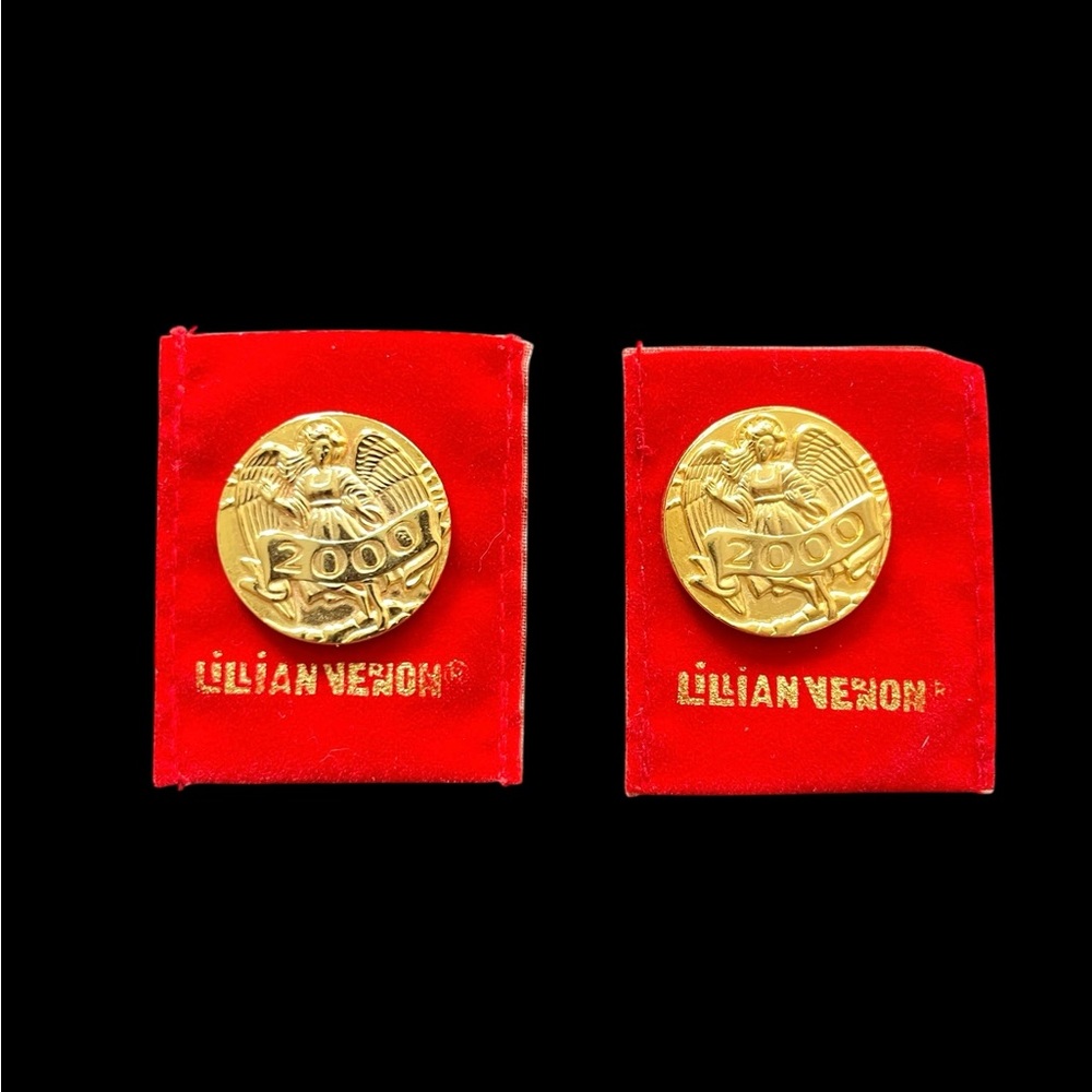 Lillian Vernon Gold Toned “Special Millennium Edition" Angel Token Coins - 2